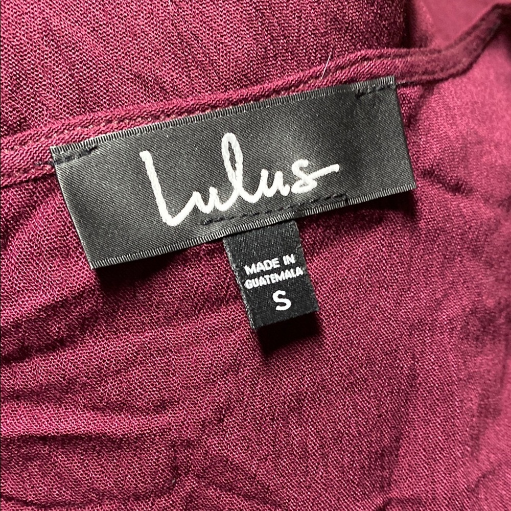LULUS Heart of Marigold Burgundy Wrap Maxi Dress Maroon‎ Formal Wedding - Picture 6 of 6